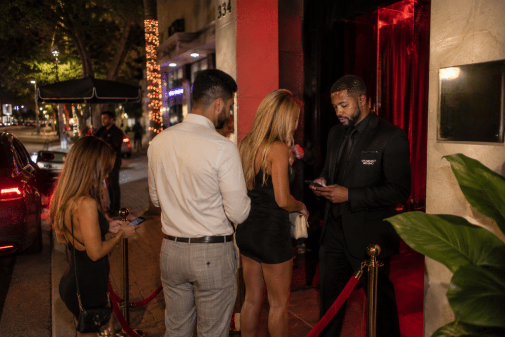 Advanced LED stage lighting technology inside a West Palm Beach gentlemen’s club
